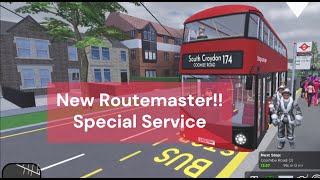 Special Service to Coombe Road  174  croydon bus [upl. by Heiner685]