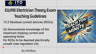 Section 132 b Teach you in one minute EWRB Electrician Theory Exam Teaching Guidelines EWRBexam [upl. by Wheelwright456]