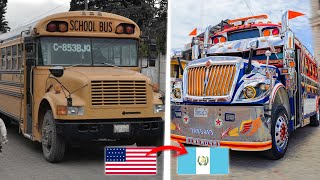 La TRANSFORMACIÓN de los buses en Guatemala [upl. by Ethelyn390]