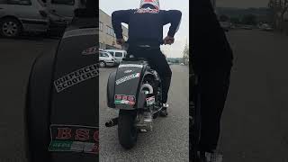 STEFANO SCAURI EXTREME LAUNCH ON 150cc VESPA DRAG [upl. by Adaynek]