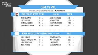 Carlton CC Notts 1st XI v North Wheatley with Leverton CC 2nd XI [upl. by Assirrac778]