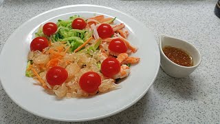 POMELO SALAD WITH PRAWN AND MORE INGREDIENTS [upl. by Sasnett956]