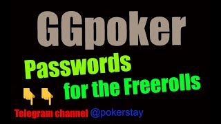 GGpoker Freeroll Passwords [upl. by Iem971]