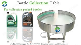 Bottle Turntable Collector for Collecting Packed Bottles  Lubricant Barrels Collection Table [upl. by Yerkovich]