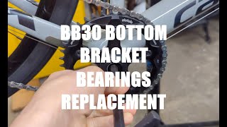 BB30 Bearings Replacement Hollowgram crank [upl. by Shields830]