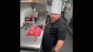 In the Manor House Kitchen with Chef Justin  Beef Tenderloin Part 1 [upl. by Oinotnaocram]