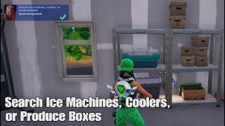 Search Ice Machines Coolers or Produce Boxes  Fortnite The First Galactic Empire Quest [upl. by Levon]