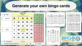 Bingo Card Generator Excel Tutorial [upl. by Lougheed]