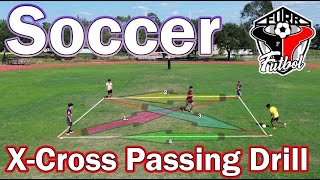 Soccer Drill  XCross Passing Drill [upl. by Seravat]