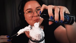 ASMR Raklödder  Sprayar vatten på Blue Yetin ♥ [upl. by Judah]