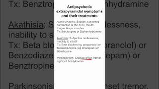 Antipsychotic extrapyramidal symptoms and their treatments [upl. by Trace]