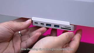 Hagibis USB C Clamp Hub Type c for 2021 iMac with USB C USB 3 0 Micro SD Card Reader 4K HD Docking S [upl. by Anaynek]