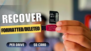 How To Recover Deleted Data From Pendrive amp SD Card  Restore Formatted Files From Pendrive SD Card [upl. by Quartus294]