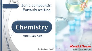 VCE Chemistry Ionic compounds  formula writing [upl. by Akital]