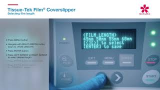 Tissue Tek Film Coverslipper Selecting film length [upl. by Isoj]