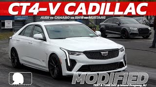 Modified CT4 V Blackwing Cadillac vs Audi vs Camaro vs BMW vs Mustang Fastback [upl. by Laux725]