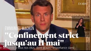 Emmanuel Macron annonce un confinement strict jusqu’au 11 mai [upl. by Lonee]