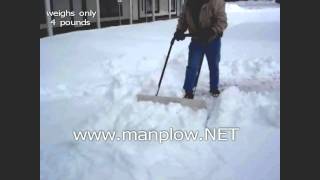 MAN PLOW shovel and snow pusher The Snow Blower alternative [upl. by Hcurab]