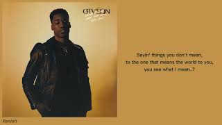 Giveon  Vanish Lyric Video [upl. by Rawley]