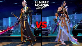 Yone Prestige VS Heartsteel Skin Comparison Wildrift [upl. by Eiramllij]