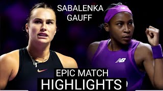 Aryna Sabalenka vs Coco Gauff Wonderful Match Highlights Before Riyadh Finals 2024  Tennis 2024 [upl. by Vanessa]