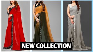 New Saree Designs 2024  Party Wear Chiffon Saree  Pakistani Designer Saree [upl. by Aderb]