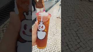 Ice lemon tea drink tea satisfying youtubeshorts [upl. by Notyep223]