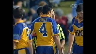 Timana Tahu vs David Vaeleki  Knights vs Eels FIGHT 2001 [upl. by Adi]