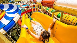 Waterslides at Aquapark Neptun in Sozopol Bulgaria [upl. by Maxantia]