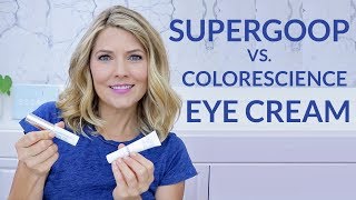 SPF Eye Cream Review Supergoop vs Colorescience [upl. by Calder]