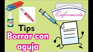 Borrar tinta de lapicero en documentos oficiales con aguja sin usar corrector [upl. by Siobhan872]