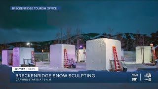 Carving starts today at Breckenridge Snow Sculpture Championships [upl. by Marucci]