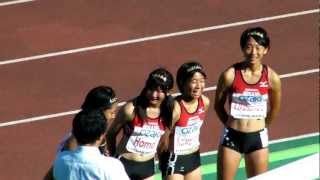 全国中学校陸上競技 女子 4x100mR 決勝ｲﾝﾀﾋﾞｭｰ 2012822 [upl. by Nerrag767]