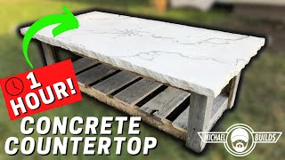 How to make a Concrete Counter Top in 1 hour [upl. by Eveneg]