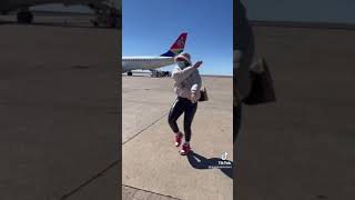 Kamo Mphela dancing at the airport 👑❤️ [upl. by Demakis]