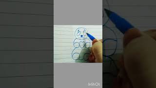 Teddy 🧸 easy drawing art shortvideo trending drawing viral [upl. by Aikmat]