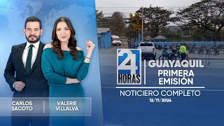 Noticiero de Guayaquil Primera Emisión 121124 [upl. by Raynah]