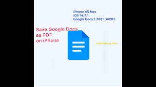 How to convert Google Docs to PDF on iPhone [upl. by Handbook]