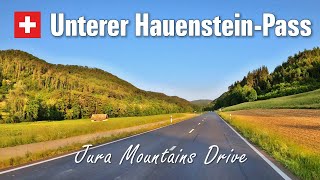 Unterer HauensteinPass  Evening Drive in Golden Light • Jura Mountains Switzerland 🇨🇭 4K [upl. by Kayne]