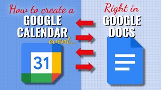 How to create a Google Calendar event right in a Google Doc [upl. by Aneev]