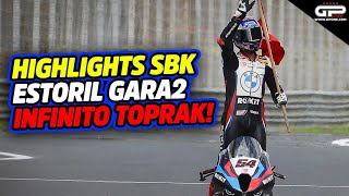 Highlights SBK Estoril Gara2 Toprak infinito Petrucci campione [upl. by Ebaj]