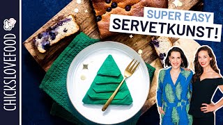 KERST SERVETTEN VOUWEN  CHICKSLOVEFOOD [upl. by Nickolaus]