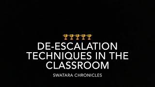 DeEscalation Techniques in the Classroom [upl. by Otreblon]