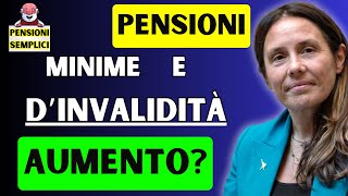 🟨 PENSIONI MINIME E DINVALIDITA QUANTO AUMENTERANNO❓ SCOPRIAMOLO❗️ [upl. by Nira]