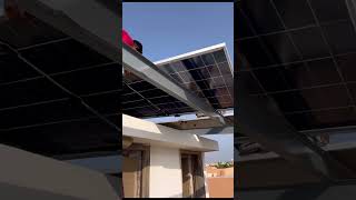 Solar panels fitting work 15 kwsolarstructure solarframe home megapower [upl. by Elnore]