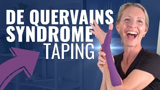 How to Tape De Quervains Syndrome Do It Yourself Taping to Stop Thumb Pain [upl. by Ahusoj25]