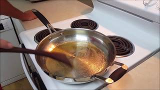 Making a stainless steel pan nonstick [upl. by Cecily399]