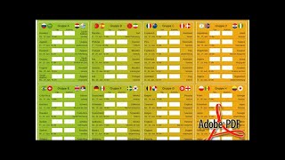 WM 2018 Spielplan als PDF zum Ausdrucken [upl. by Ailec]