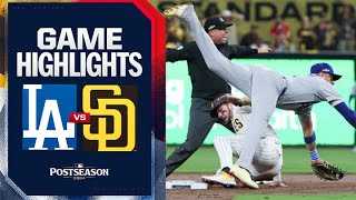 Dodgers vs Padres NLDS Game 3 Highlights 10824  MLB Highlights [upl. by Brag]