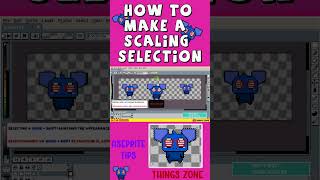 Aseprite TipsHow to make a scaling selection Cómo hacer una selección de escalaPixel Art 2024 [upl. by Assirual]